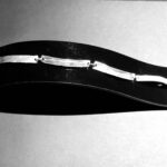 A013 armband zilver 4 schakels houtstructuur horizontaal